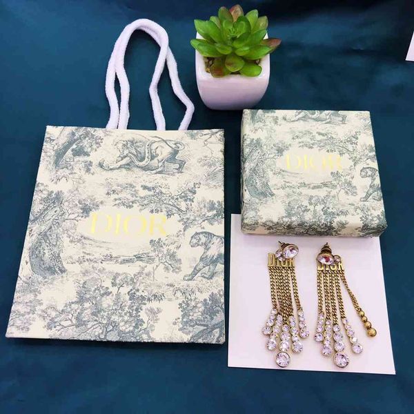

special offer 2021 luxury designer jewelry original material of new style horse eye drill tassel earrings, Silver