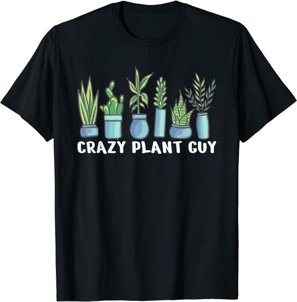 

men's t-shirts crazy plant guy t-shirt, White;black
