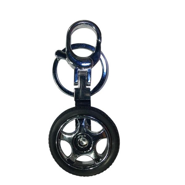 

keychains 2pcs rotatable tire key chain personalized creative car, Silver