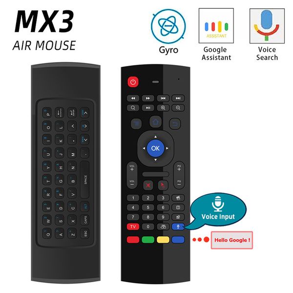 MX3 Air Mouse Universal Smart Voice Remote Control 2.4G RF Беспроводная клавиатура для Android TV Box A95X H96 MAX X96 MINI