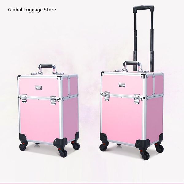 

suitcases women beauty case professional make up bag koffer makeup train