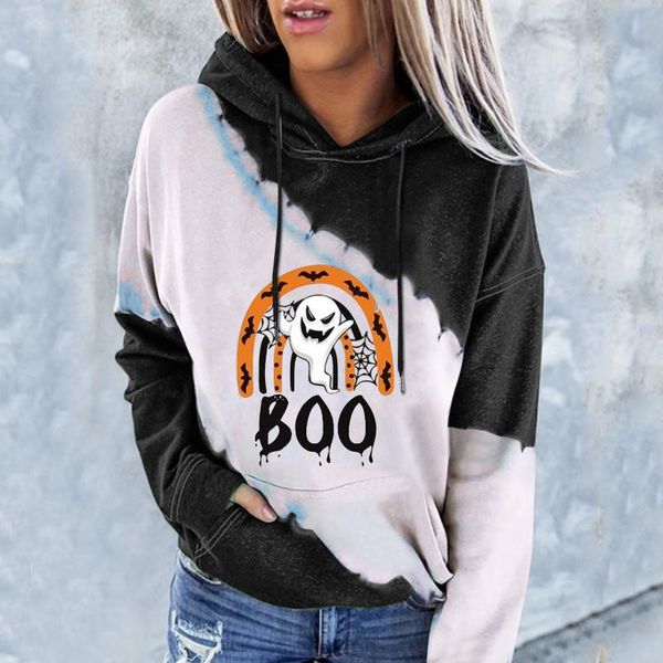 

women's hoodies & sweatshirts womens oversized hoodie christmas casual color matching printing pullover hooded pocket long sleeve, Black