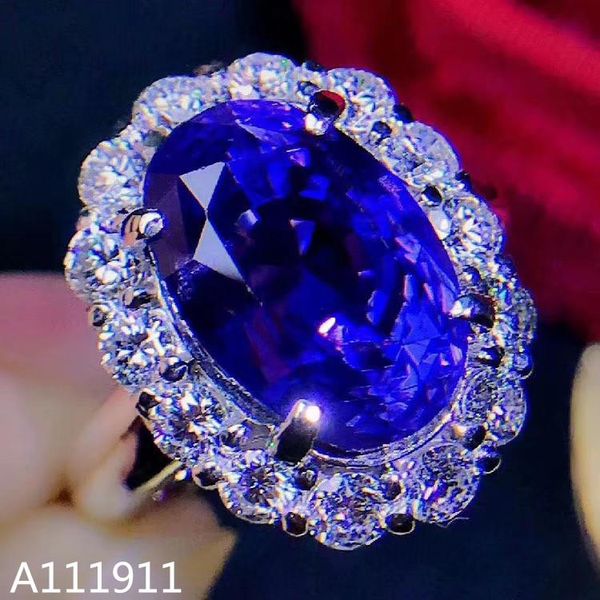 

cluster rings kjjeaxcmy fine jewelry 925 sterling silver inlaid natural sapphire gemstone ring female support detection trendy, Golden;silver