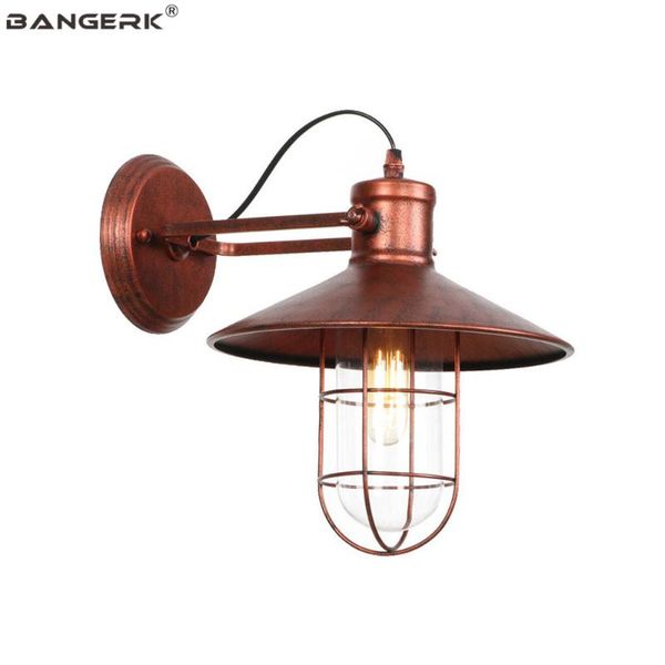 

wall lamp vintage industrial sconce lights retro loft style led light iron glass adjust bedside home decor lighting