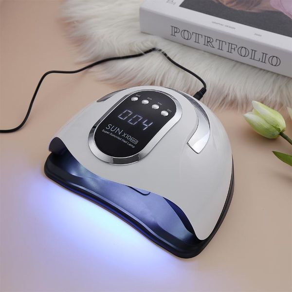 

nail dryers sun x10 max uv led dryer 280w gel polish curing lamp with motion sense lcd display quick dry for nails manicure tool