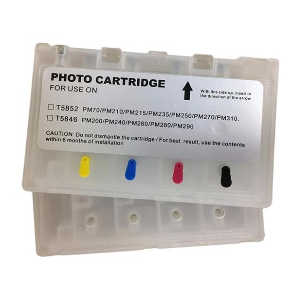 

ink cartridges t5852/t5846 refillable cartridge for picture mp210/250/270 pm200/240/260/280 printer with one time chip k7q8
