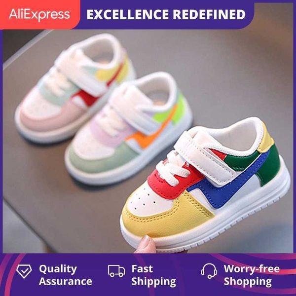 

baby shoes toddler girls boys sports shoes for children girls baby leather flats kids sneakers fashion casual infant soft shoes x0703, Black;red