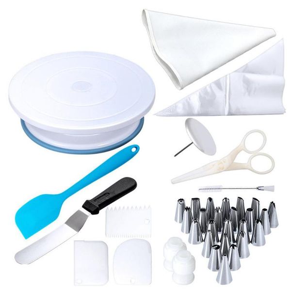 

pieces baking tool set cake decorating turntable tools for kitchen pastry &