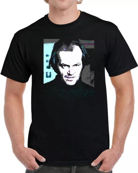 

the shining jack nicholson king horror movie fan cool t shirt, White;black