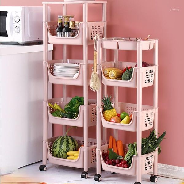 

kitchen vegetables storage basket multi-layer stackable vegetable snack plastic bottles & jars