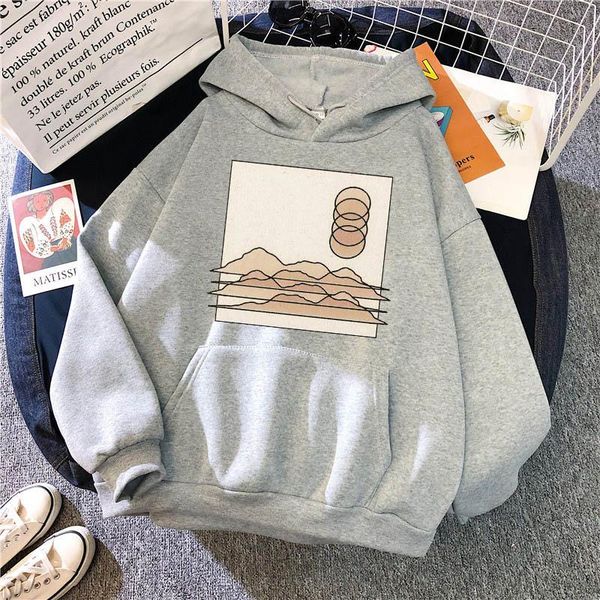 

men's hoodies & sweatshirts abstract art geometry pattern harajuku style simple leisure clothes couple sweatshirt cotton plush sports, Black