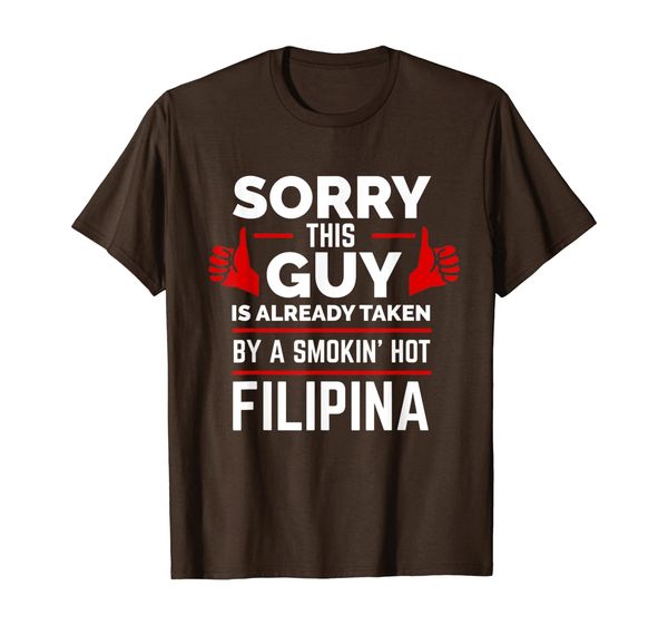 

sorry this guy is taken by smoking filipina t-shirt gift, White;black