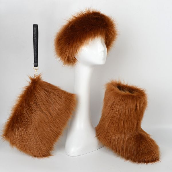 

wholesale fashion fur bootie women comfortable winter warm faux fur boots