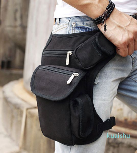 

outdoor canvas drop waist leg bags waist pack bag men running belt bicycle and motorcycle money belt fanny pack 08