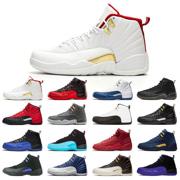

with box 12s basketball shoes 12 for man black purple bulls dark fiba flu game french blue winterized wings utility university gold michigan