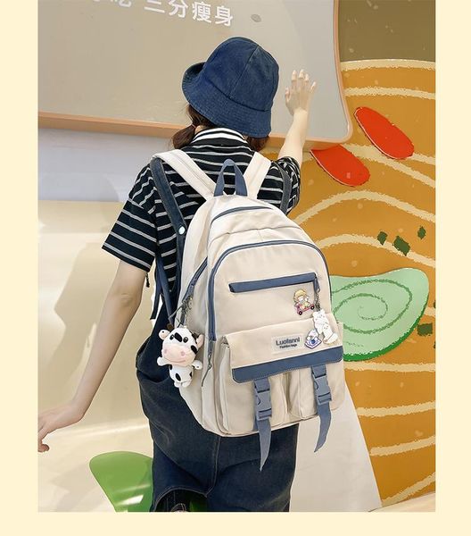 

backpack j3600- leisure multi-function trend solid color large capacity