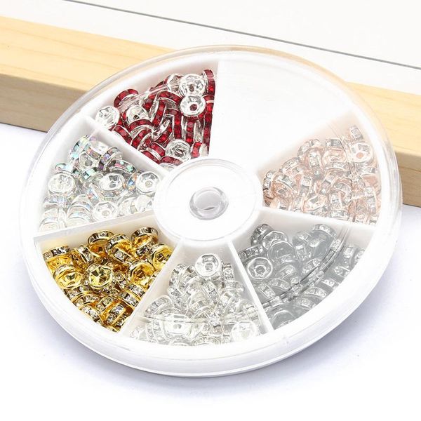 

other colorful round rhinestone rondelle crystal loose spacer beads set for jewelry making diy handmade bracelets necklace accessories