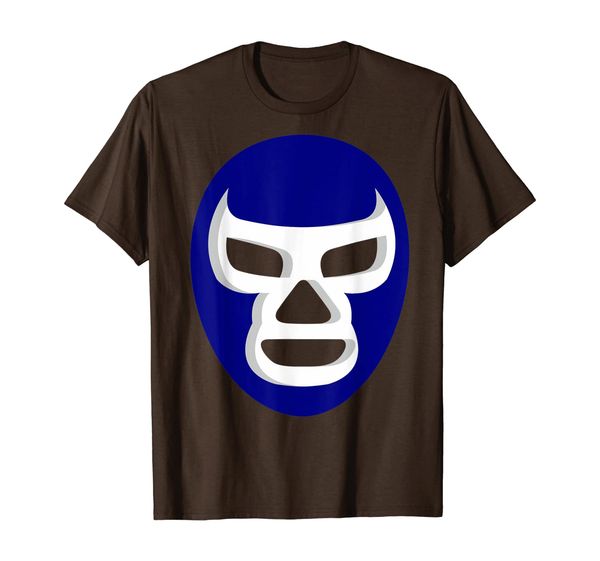 

lucha libre mask mexican wrestler blue demon shirt, White;black