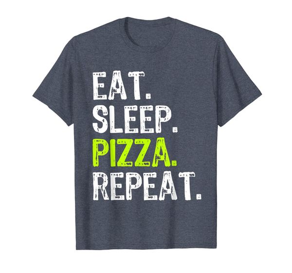 

eat sleep pizza repeat funny cool lover gift t-shirt, White;black