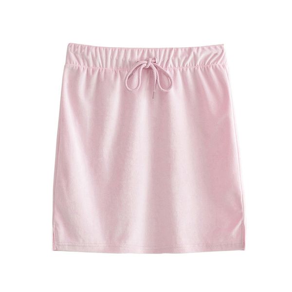 

ladies package buttock skirt velvet high elastic waist short s women joggers side split fitness with 210430, Black