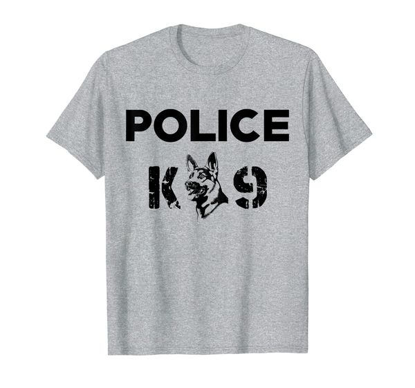 

k-9 police officer t-shirt leo off duty cops law enforcement, White;black