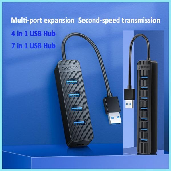 

hubs usb hub 3.0 multi high speed 4 7 ports splitter adapter multi-port interface converter extension