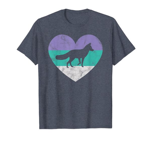 

fox gift for women girls retro cute t-shirt, White;black