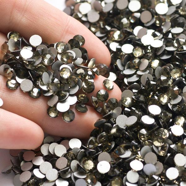 

ss12 black diamond crystal rhinestones nail art stones non fix flatback diy for design1, Silver;gold