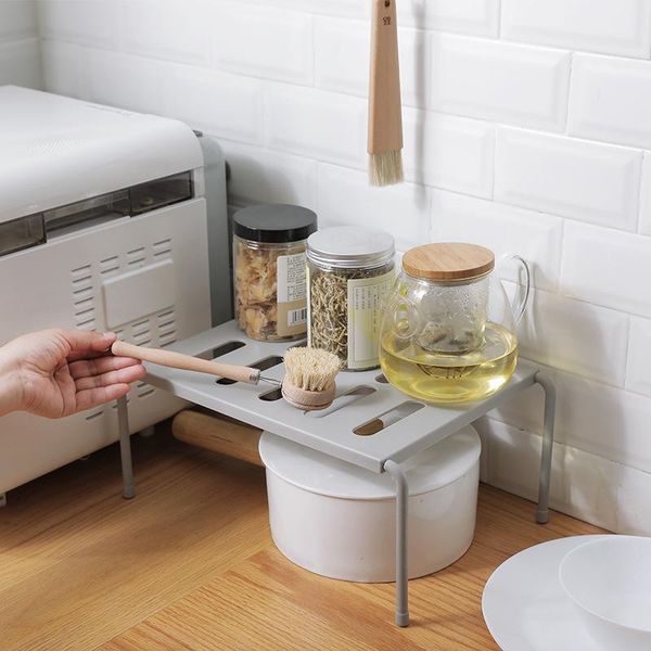 

bathroom storage & organization kitchen retractable shelf multi-function finishing small deskorganizer save space seasoning rack layered