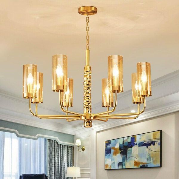 

chandeliers post modern lustre polish copper e14 chandelier amber glass shades led pendant lighting luxury luminaires lamparas