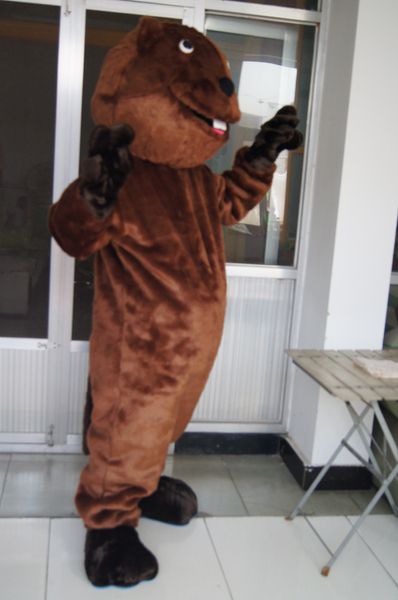 Real Picture Beaver Mascot Traje Fantasia Vestido Para O Halloween Carnival Party Support Customization