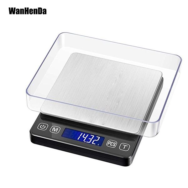 Display touch Digital Pocket Scale, Bilancia da cucina da cucina da 500 g / 0.01g, Mini Mining Medicine Bilancia con display LCD retroilluminato 210401