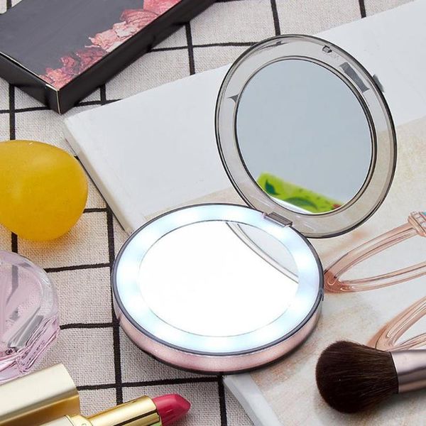 

compact mirrors mirror make up light vanity magnifying pocket spiegel portable with led usb charger cosmetic tool