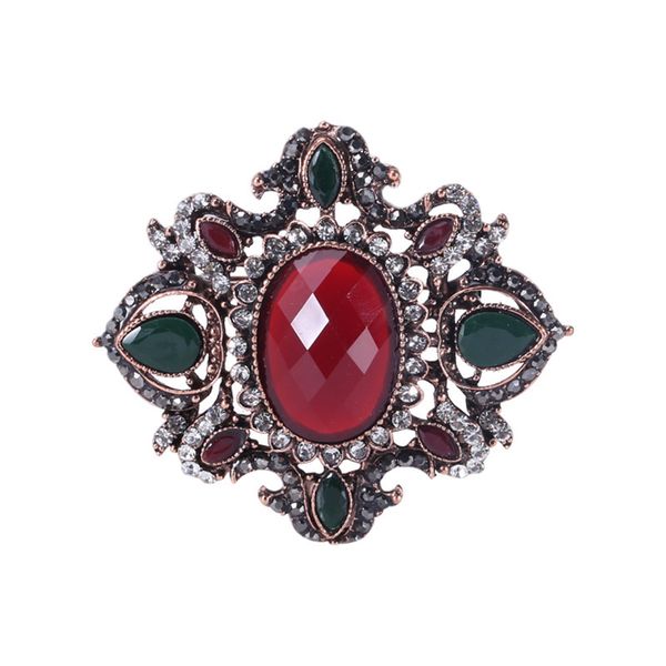 

factory brooch women's hollow alloy brooch with red brooch christmas