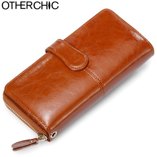 

wallets otherchic large cowhide leather women fashion long female wallet solid woman purses zipper purse for iphone galaxy, Red;black