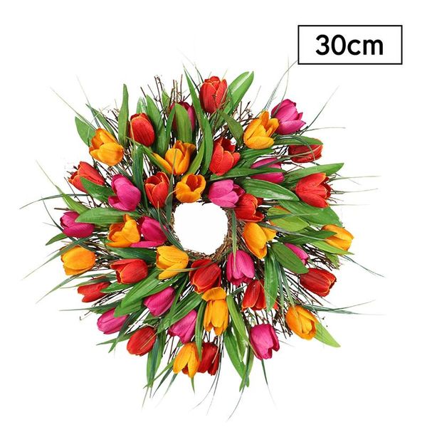 

easter 17 inch simulation long leaf garland wall hanging door decoration european wedding gift decorative flowers & wreaths