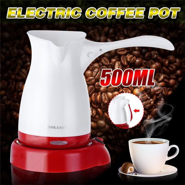 

coffee pots portable electric maker turkish greek machine 220v espresso tea moka pot food grade abs kettle anti-slip base