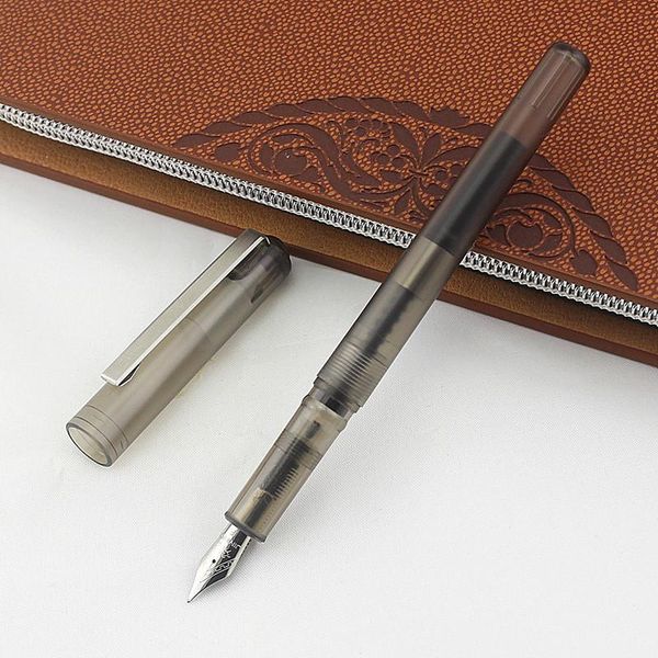 

fountain pens 1pcjinhao transparent plastic fashion golden ef nib pen