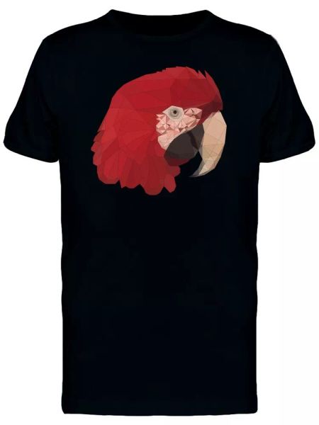 

Geometric Lines Red Parrot Head Men's Tee -Image by Shutterstock, White;black