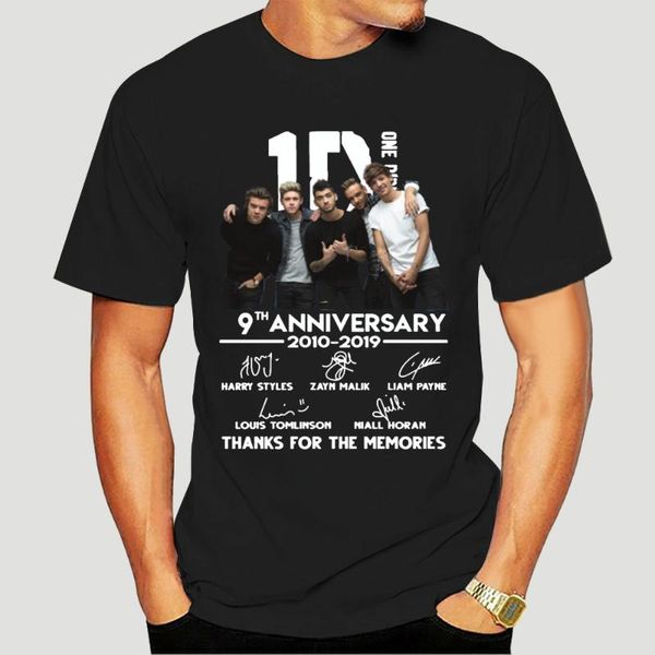 

women's t-shirt one direction 9th anniversary 210-2021 thank you for the memories t-shirt-0733a, White