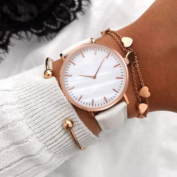 

wristwatches women quartz watches bracelet femme wrist for female fashion round dail watch lady wristwatch lover, Slivery;brown