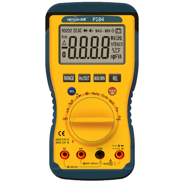 

multimeters pintech digital multimeter(dmm) p184(800v/6a)