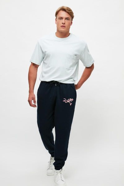 

running pants trendyol male regular fit licensed pink panther printed sweatpants tmnss21ea0005, Black;blue