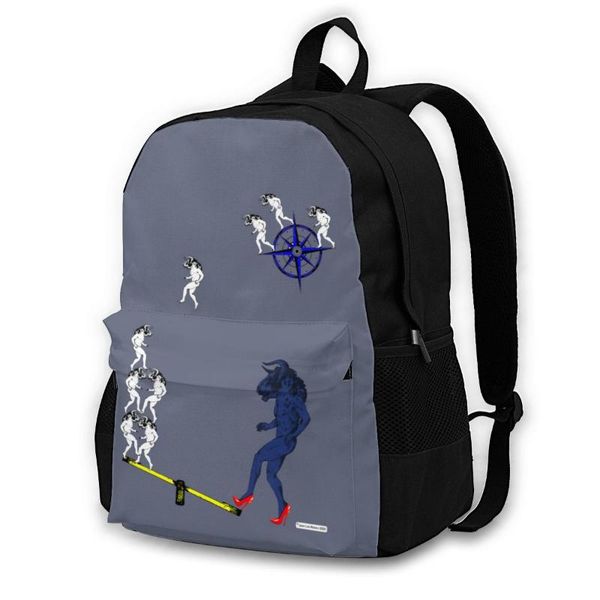 

backpack minotaur backpacks teenage print aesthetic polyester business bags