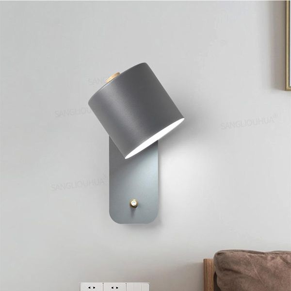 

wall lamp creative iron art rotatable nordic living room balcony bedroom led e27