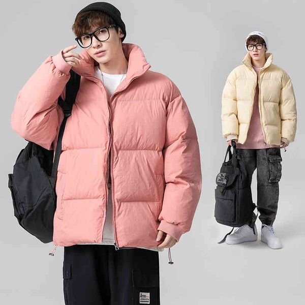 

men's down & parkas winter jacket, korean fashion for men, thick windproof zipper and men's s 5xl c4uz, Black