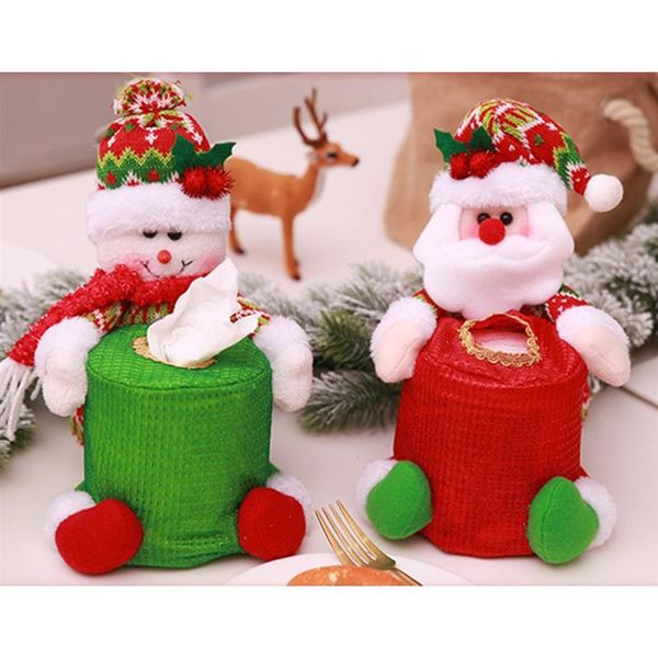 

tissue boxes & napkins 1pc christmas box multicolor santa snowman dustproof bath cover xmas decoration premium cloth home supplies
