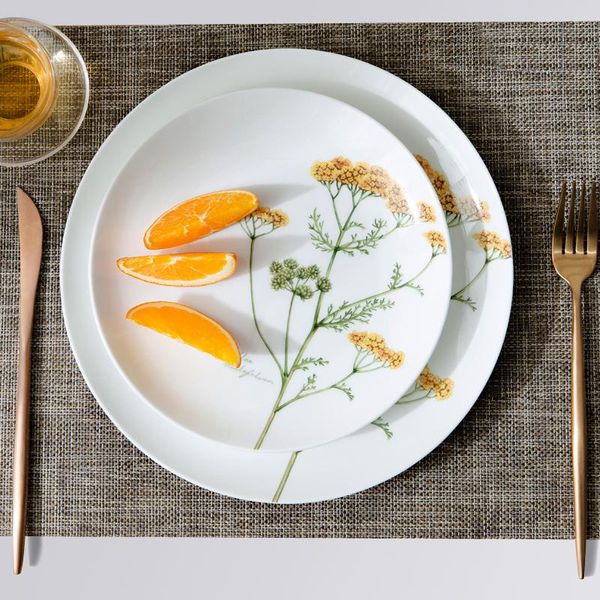 

dishes & plates plant pattern dish diner plate western steak creative personality fruit ceramic tray bone china cutlery