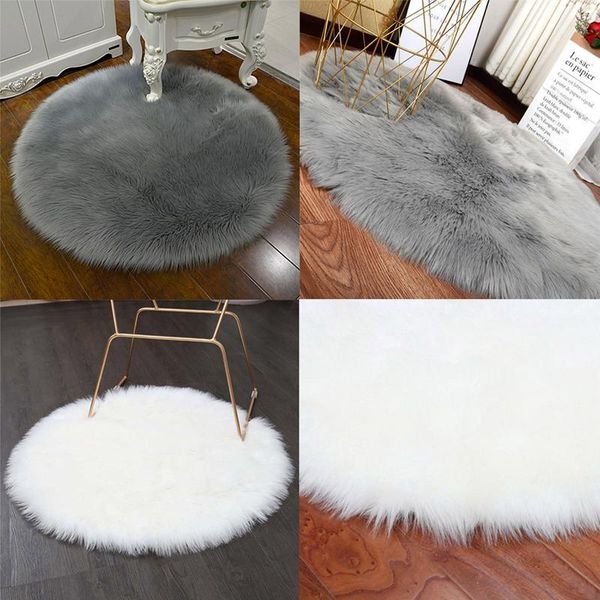 

30*30cm soft artificial sheepskin rug chair cover bedroom mat wool warm hairy carpet seat textil fur area rugs carpets