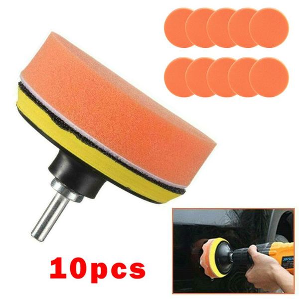 

care products 10pcs/kit polishing pad accessories for car polisher replacement roundness